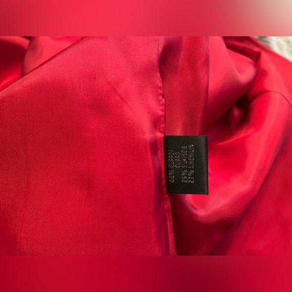 Lafayette 148 New York Sz 14 Silk Linen Blend Three Button - Picture 7 of 8